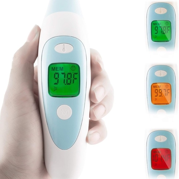 Infrared Thermometer Forehead Ear Non Contact Digital Fever Indicator - Picture 1 of 3